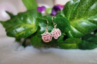 ピンク・ローズ　ピアス